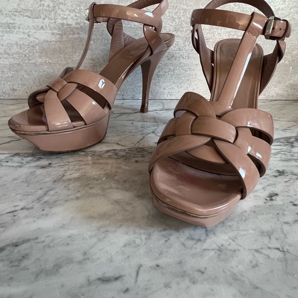 YSL tribute Yves Saint Laurent nude patent leather sz 36 - Picture 4 of 15